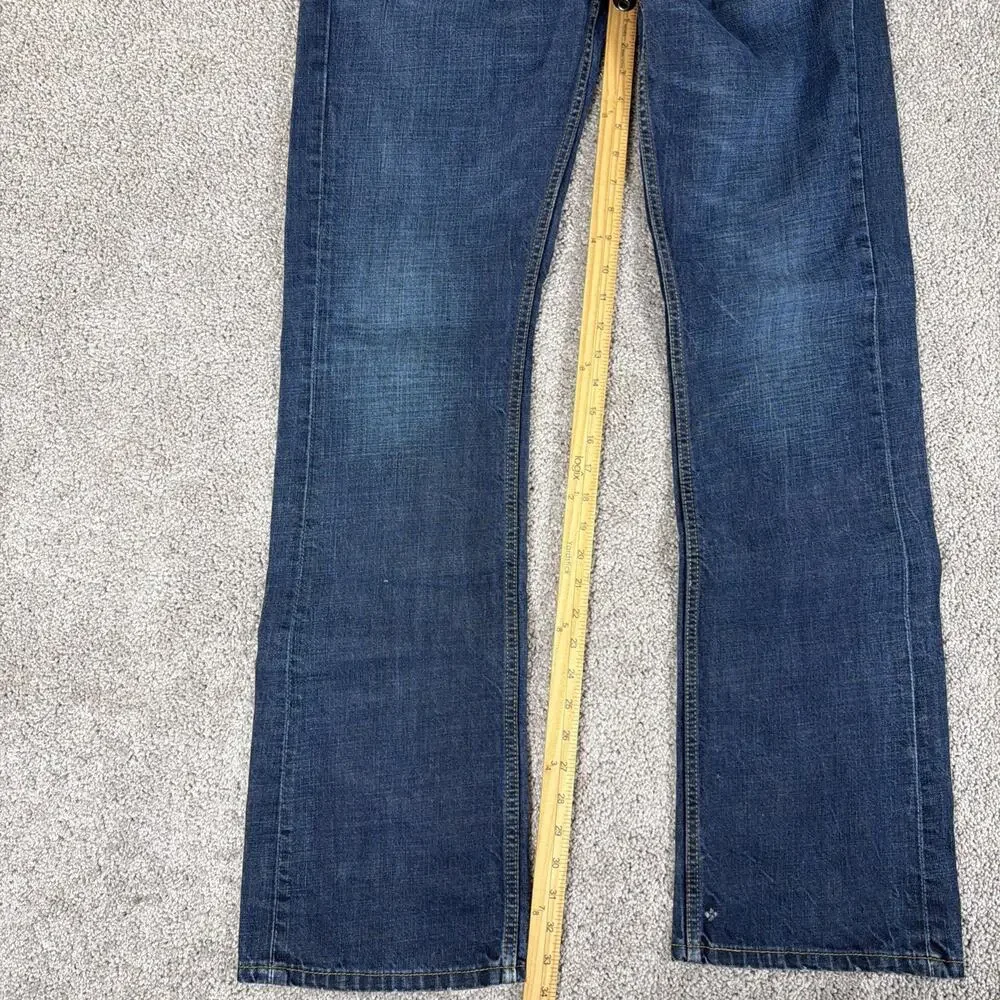 Levis 527 Jeans Men 34x34 Dark Wash Slim Bootcut Denim Western Y2K Honeycomb